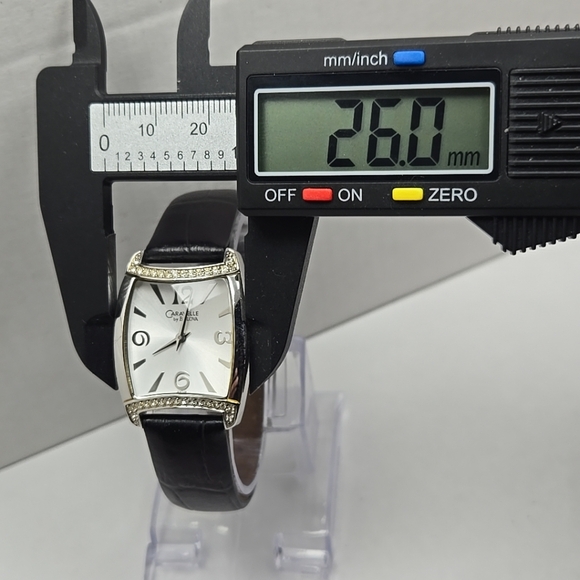 Caravelle by Bulova Womens Watch Diamond Bezel Leather Strap New Battery - Picture 4 of 11